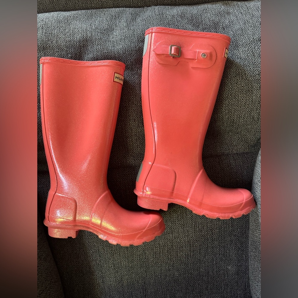 Women’s Hunter Pink tall Rain Boots size 8 - Picture 6 of 13